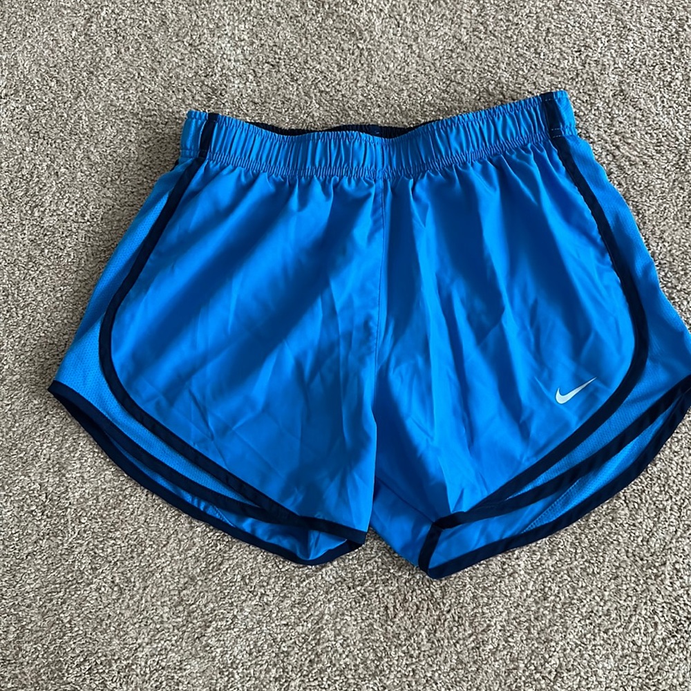 EUC Nike Blue Dri-fit Shorts with navy trim Size M
